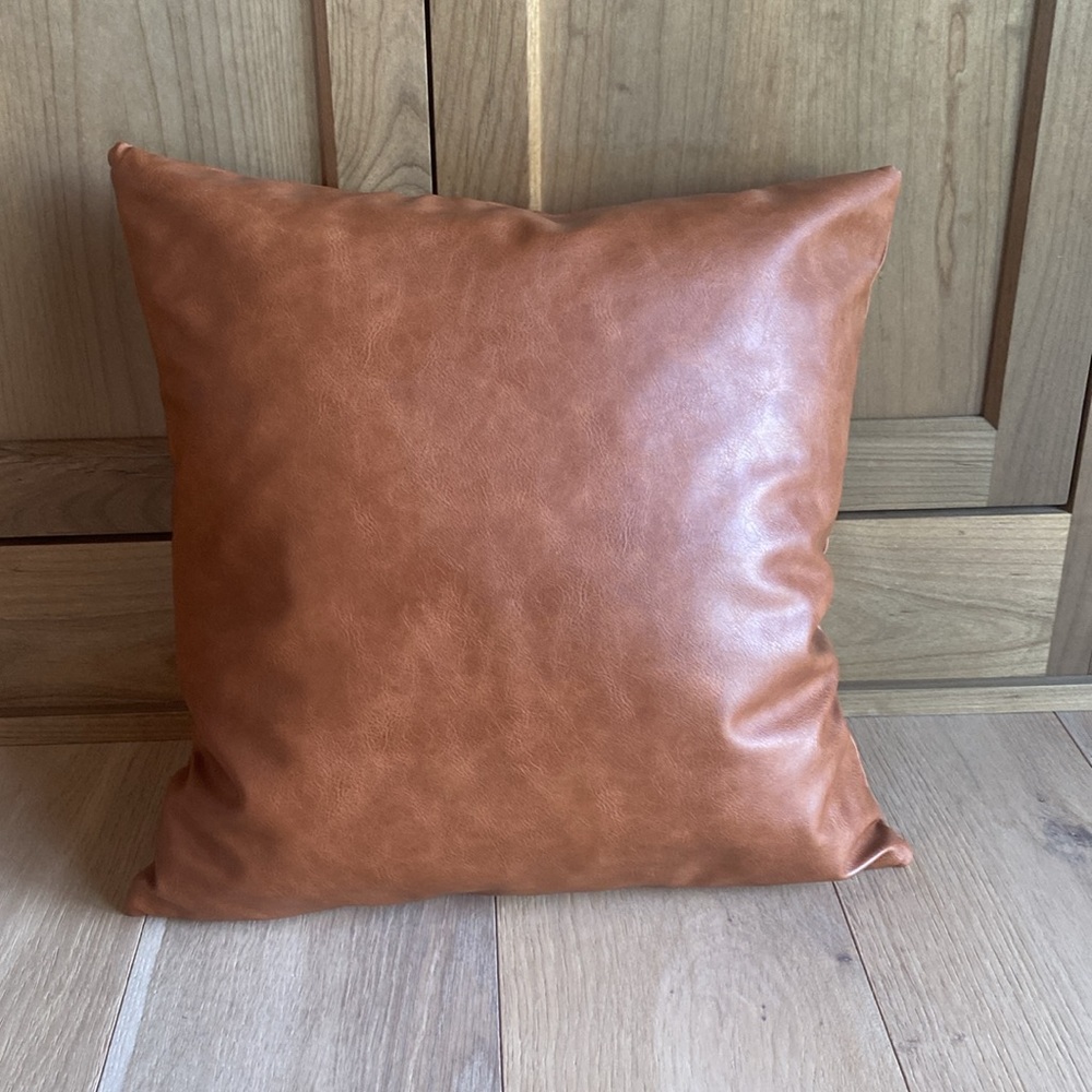 Faux Leather Pillow Cover
